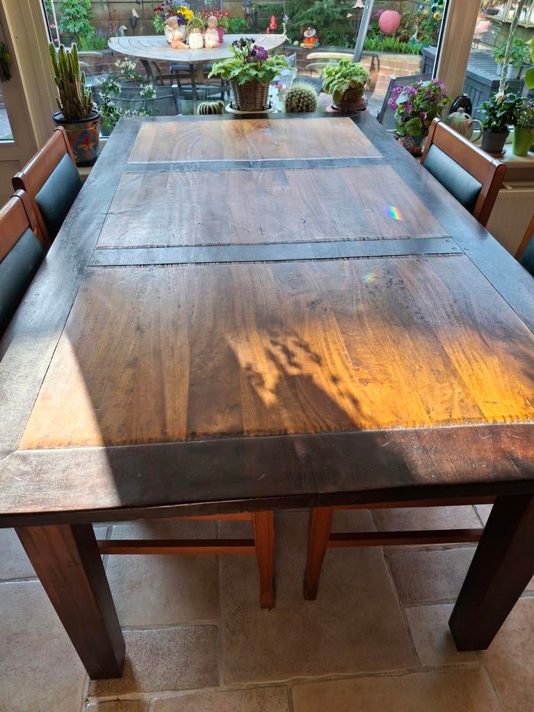 Eettafel, Ophalen, Gebruikt, 50 tot 100 cm, 150 tot 200 cm