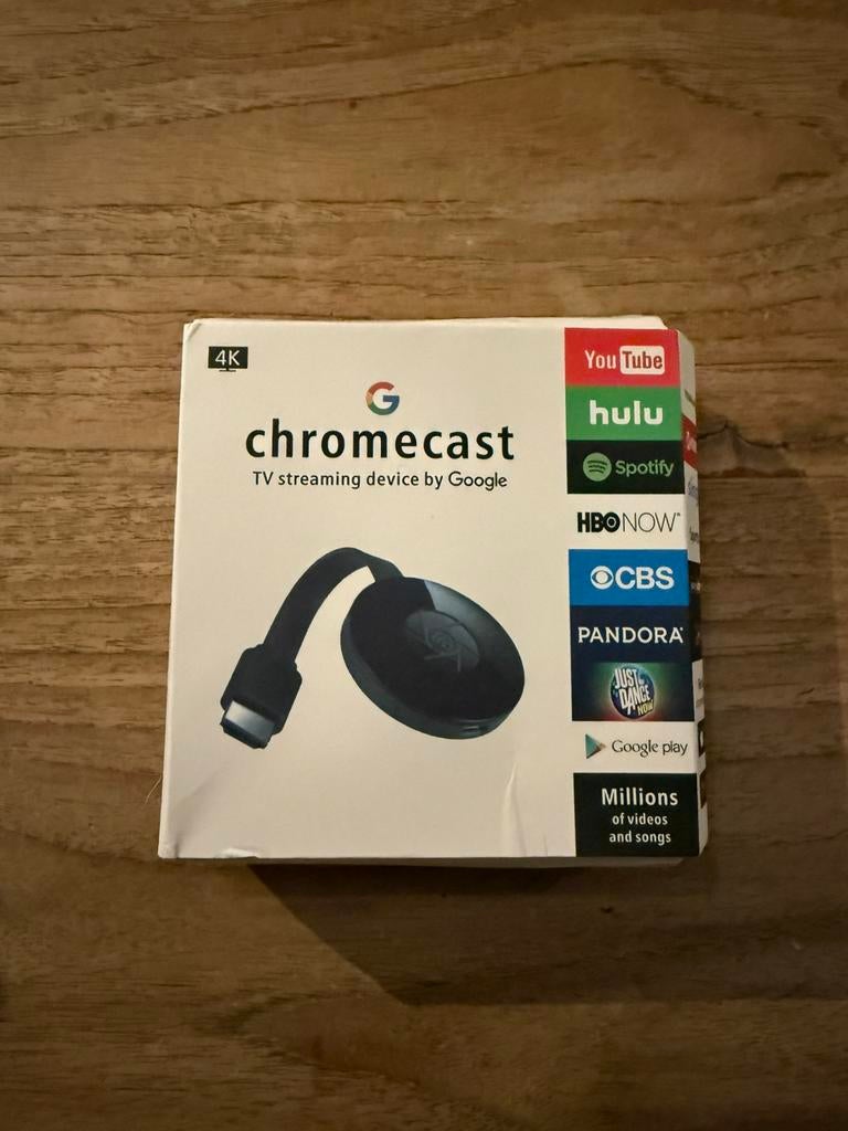 Chromecast 4K tv streaming device by Google, Audio, Tv en Foto, Mediaspelers, Ophalen of Verzenden, Zo goed als nieuw