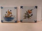 2 Oude Tegeltjes, Antiek en Kunst, Ophalen of Verzenden