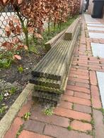 Bankirai  vlonderplanken 6 stuks  3m met 2 palen, Ophalen of Verzenden, Gebruikt, Hout