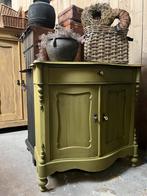 Olijf groen meidenkastje - legplank, Ophalen, 1 of 2 laden, 50 tot 100 cm, Zo goed als nieuw