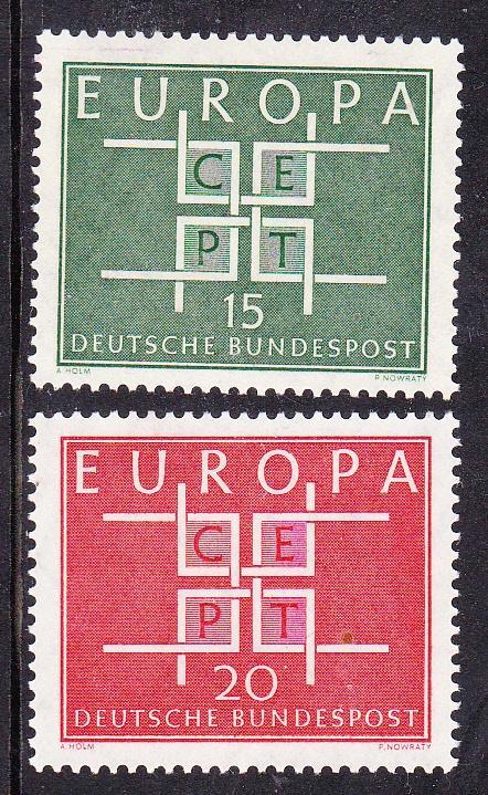 Bund brd 1963 pf mi 406 - 407 europa cept, Postzegels en Munten, Postzegels | Europa | Duitsland, Postfris, BRD, Verzenden