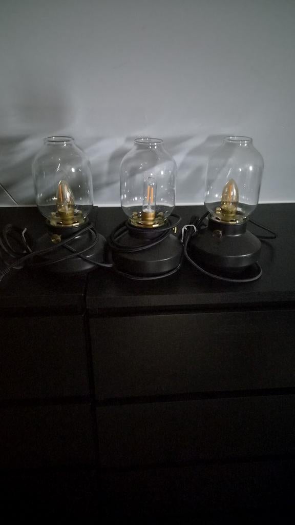 3 ikea lampjes, Ophalen, Zo goed als nieuw