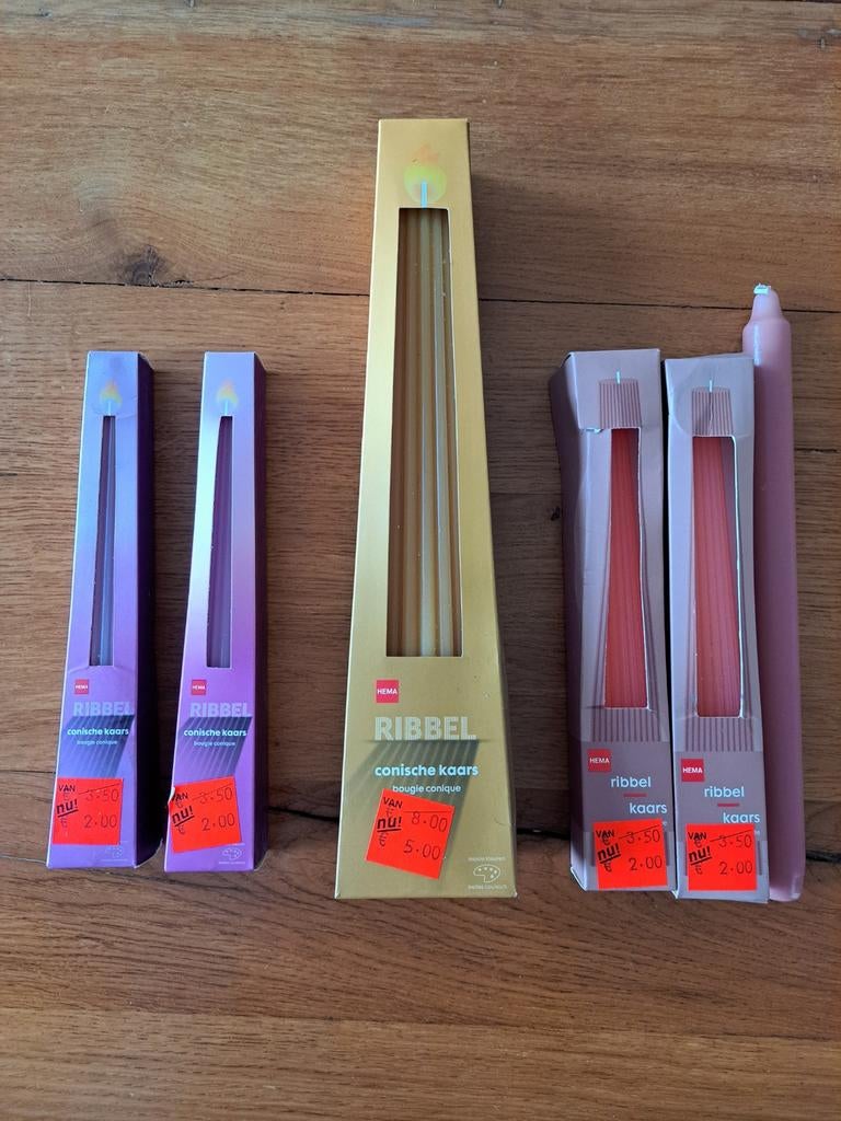 Kaarsen HEMA, Overige kleuren, Nieuw, Ophalen of Verzenden, Kaars