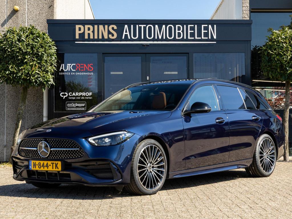 Mercedes-Benz C-klasse Estate 200 AMG-Line|Pano|Sfeer|Adaptc, Automaat, Euro 6, 4 cilinders, Blauw