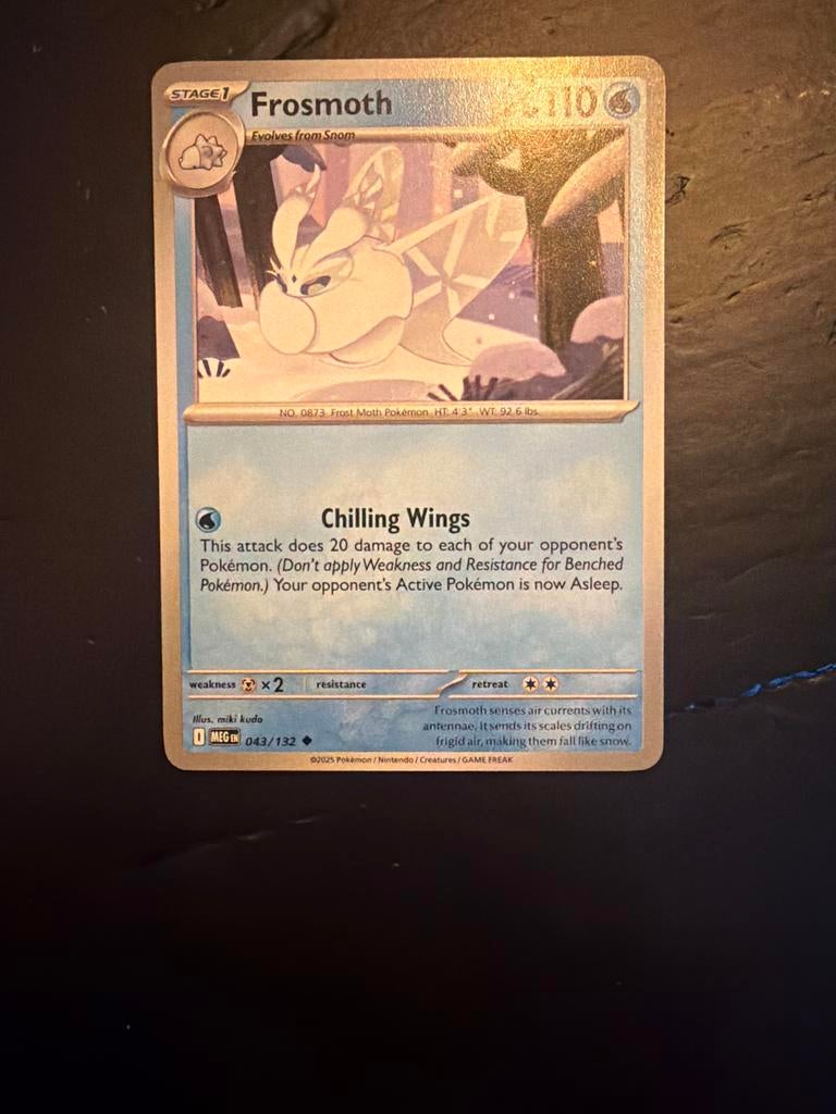 Frosmoth 043/132 - Pokémon kaart, Ophalen of Verzenden, Zo goed als nieuw, Losse kaart, Foil