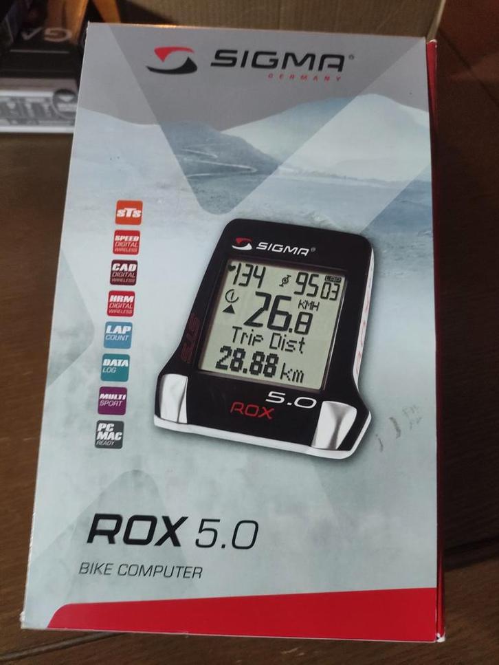 Sigma ROX 5.0 Fietscomputer - nauwelijks gebruikt, Fietsen en Brommers, Fietsaccessoires | Fietscomputers, Zo goed als nieuw, Ophalen of Verzenden