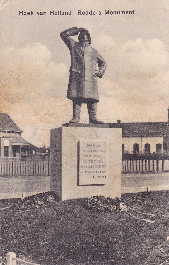 Hoek van Holland. Redders Monument. (1936), Verzenden, 1920 tot 1940, Gelopen, Zuid-Holland