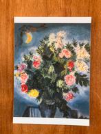 Marc Chagall - Bloemenstilleven met Maan en Geliefden, Verzamelen, Ophalen of Verzenden, 1980 tot heden, Ongelopen, Natuur
