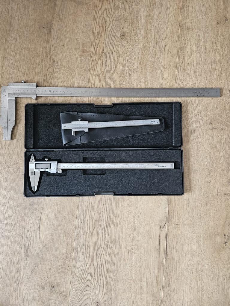 Set van 3 schuifmaten: 1x digitaal, 2x analoog, Ophalen of Verzenden