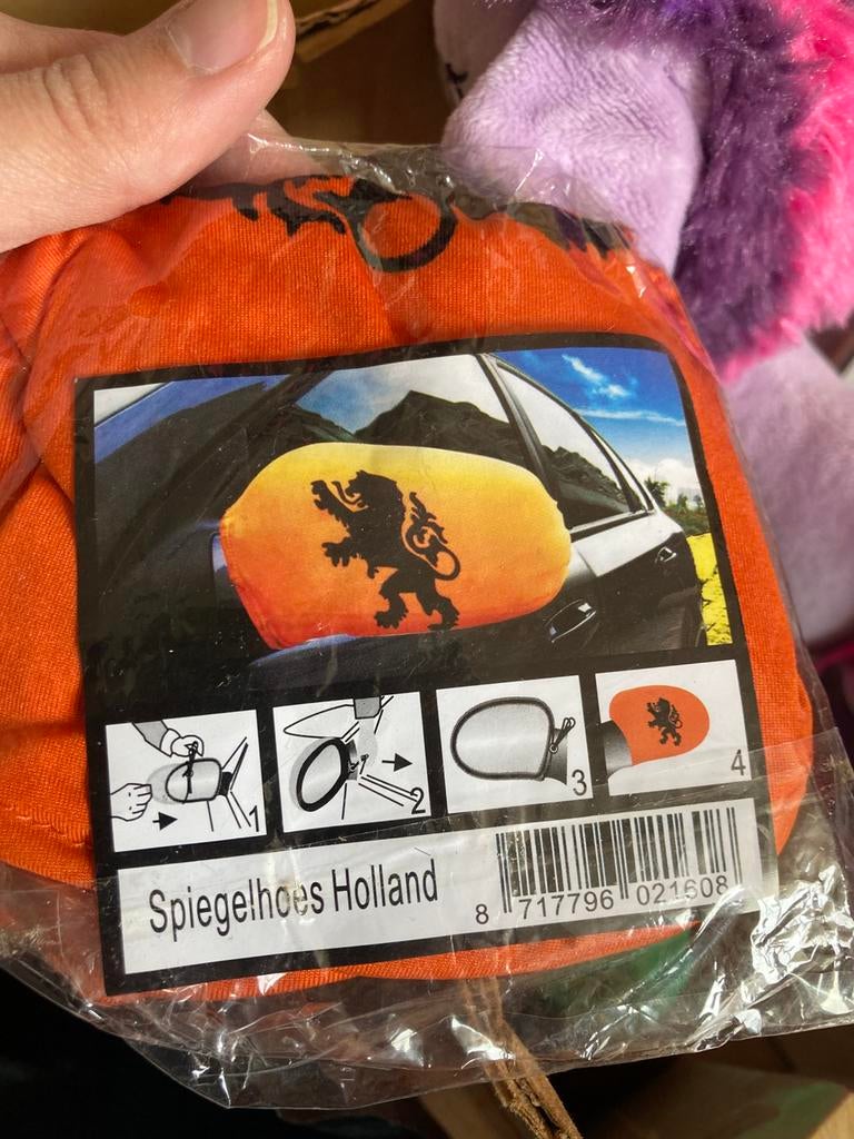 Spiegelhoes holland oranje, nieuw, Hobby en Vrije tijd, Feestartikelen, Ophalen of Verzenden, Nieuw, Versiering, Oranje of Koningsdag