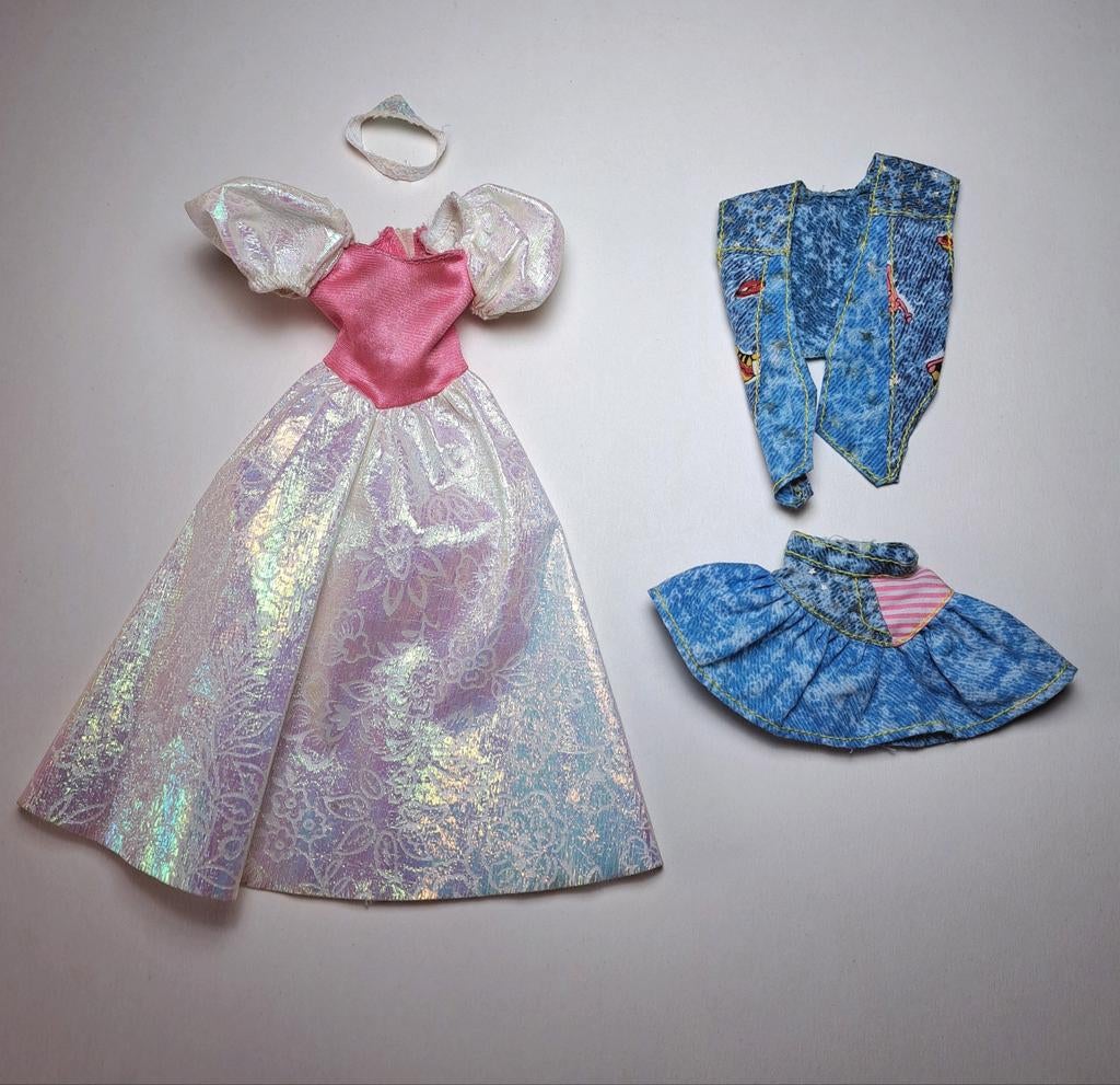 Vintage Mattel Barbie kleertjes / 4 items (1989/1990), Verzenden, Zo goed als nieuw, Kleertjes