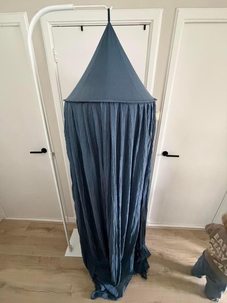 Jollein klamboe blauw met stok, Ophalen of Verzenden, Zo goed als nieuw, Klamboe