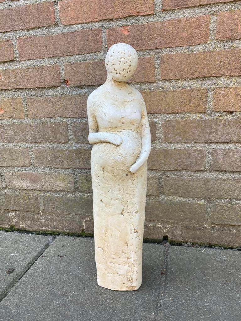 Beeld zwangere vrouw, Ophalen, 20 - 50 cm, Steen of Keramiek, Beeld