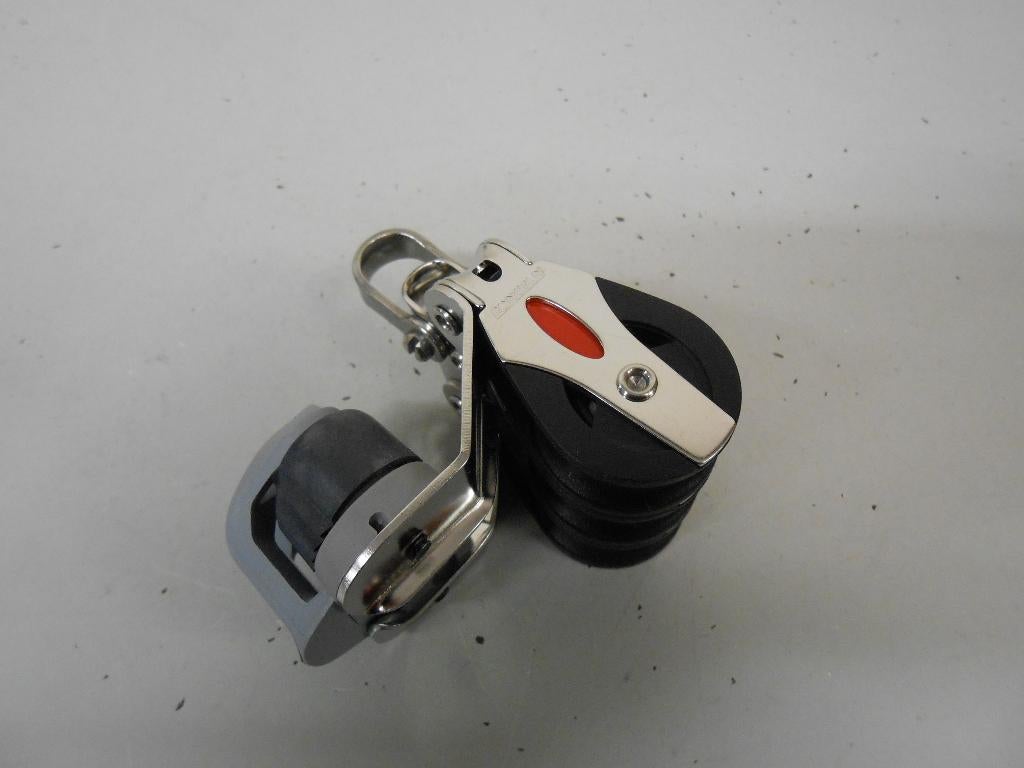 Ronstan Grootschootblok + Klem, 3-schijfs, kogellagers, 8 mm, Watersport en Boten, Accessoires en Onderhoud, Ophalen of Verzenden