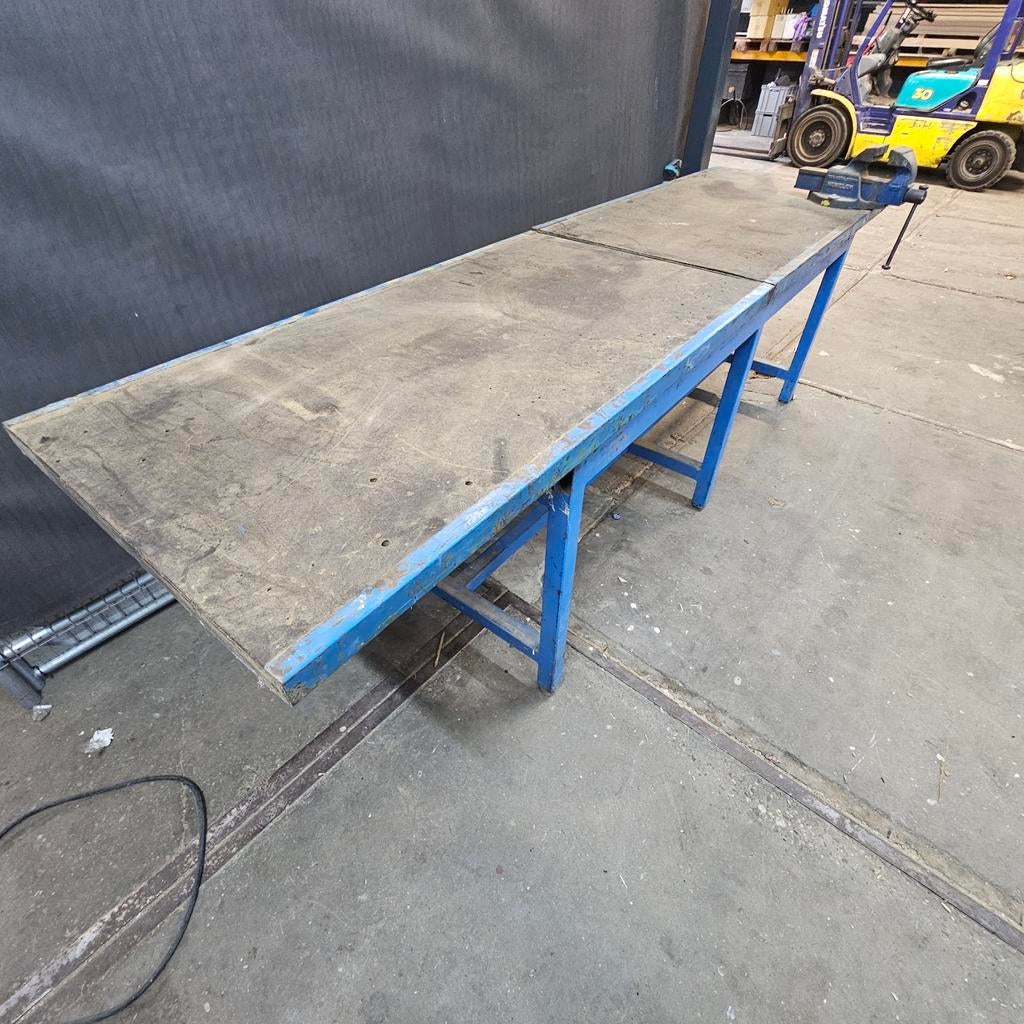 Zware Werkbank - 80x300cm Werkblad, Doe-het-zelf en Verbouw, Werkbanken, Ophalen of Verzenden, Gebruikt, Bankschroef
