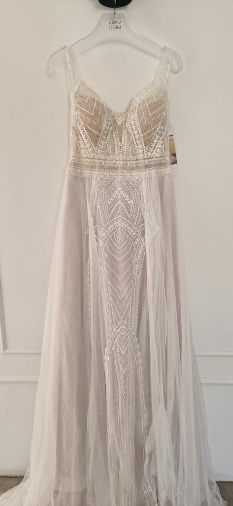 Monica Loretti trouwjurk maat M, Nieuw, Ophalen, Nieuw, Wit, Trouwjurk