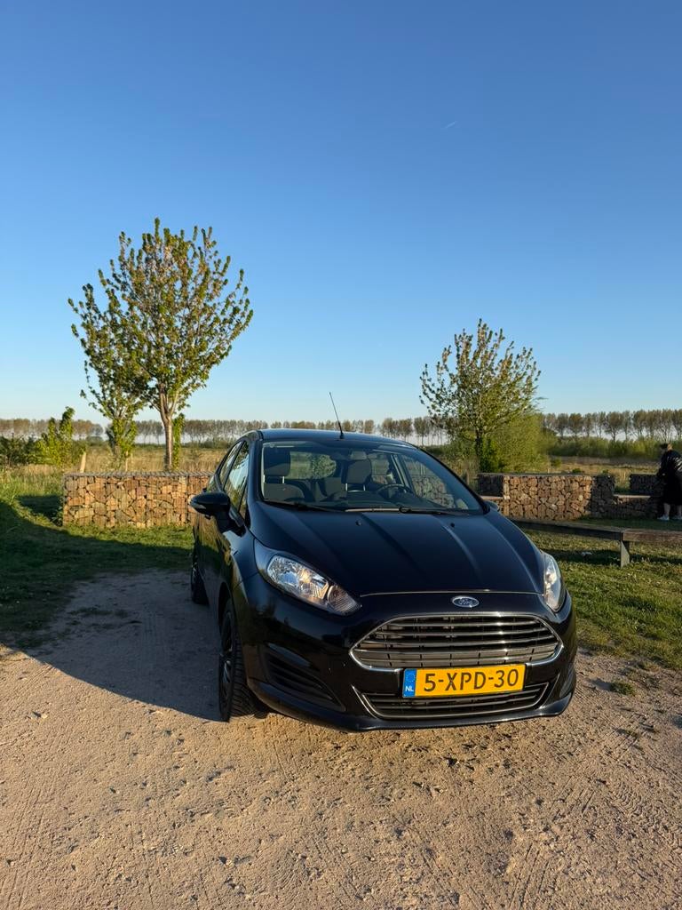Ford Fiësta 1.0 59KW/80PK 5D 2014 Zwart, Voorwielaandrijving, Stof, 40 €/maand, Zwart