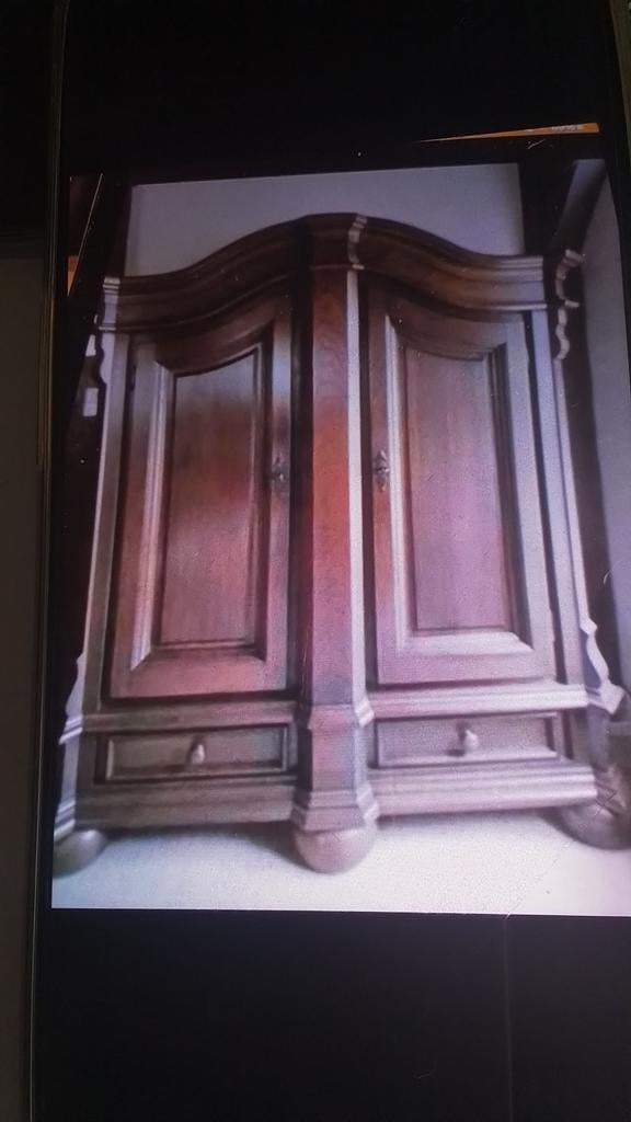 Massief eiken kast, Ophalen, Gebruikt, 200 cm of meer, 150 tot 200 cm