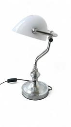 Bankierslamp Groom Wit - Klassieke bureaulamp, Gebruikt, Verzenden, Klassiek, Glas