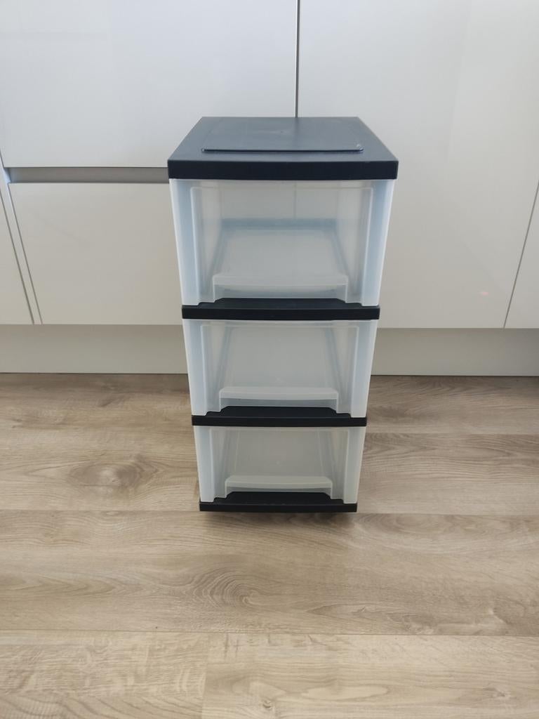 Ladekast plastic met wielen, Huis en Inrichting, Kasten | Ladekasten, Ophalen