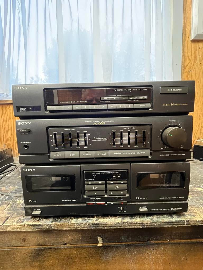 Sony Tuner met Cassettespeler - Compact Hifi Systeem, Ophalen, Gebruikt, Cassettedeck, Losse componenten