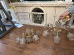 2x Gouden Kristallen Kroonluchter Klassiek & Chique €100 Set, Ophalen of Verzenden, Zo goed als nieuw, Poppenhuis