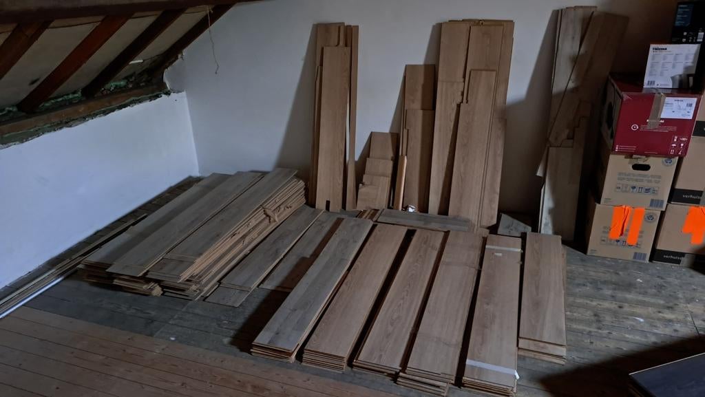 3 soorten laminaat, Huis en Inrichting, Stoffering | Vloerbedekking, Ophalen, 25 tot 50 m², Grijs, Laminaat