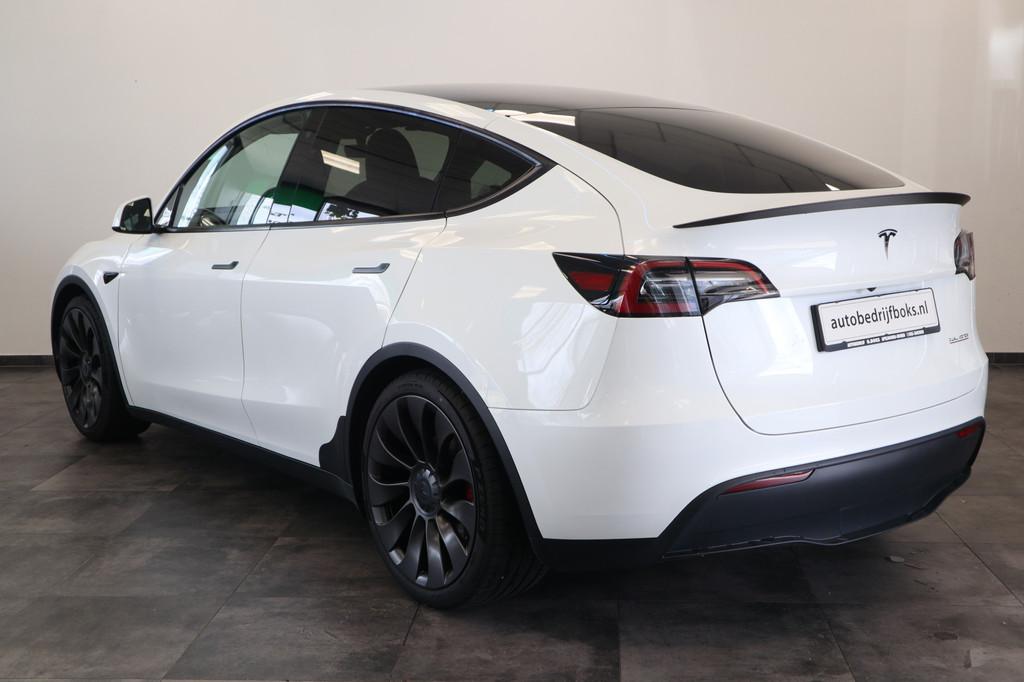 Tesla Model Y Performance AWD 75 kWh ACC Panoramadak HW3, Auto's, Tesla, Automaat, Gebruikt, Zwart, 1885 kg