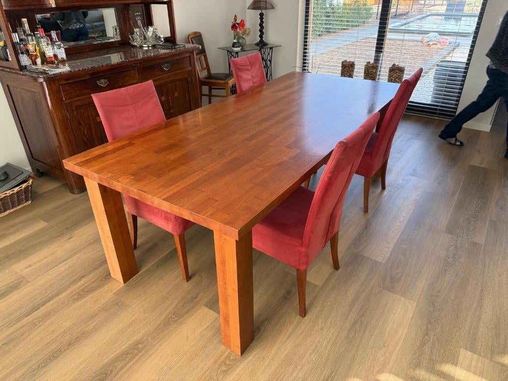 Eettafel, Huis en Inrichting, Tafels | Eettafels, Ophalen, Gebruikt, Tijdloos, modern., 200 cm of meer