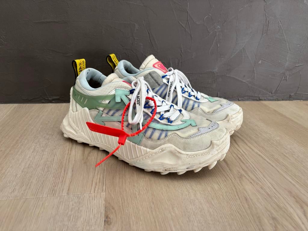 Off-White Odsy Sneakers Maat 43 - Zo goed als nieuw, Kleding | Heren, Schoenen, Ophalen of Verzenden, Zo goed als nieuw, Wit, Sneakers of Gympen