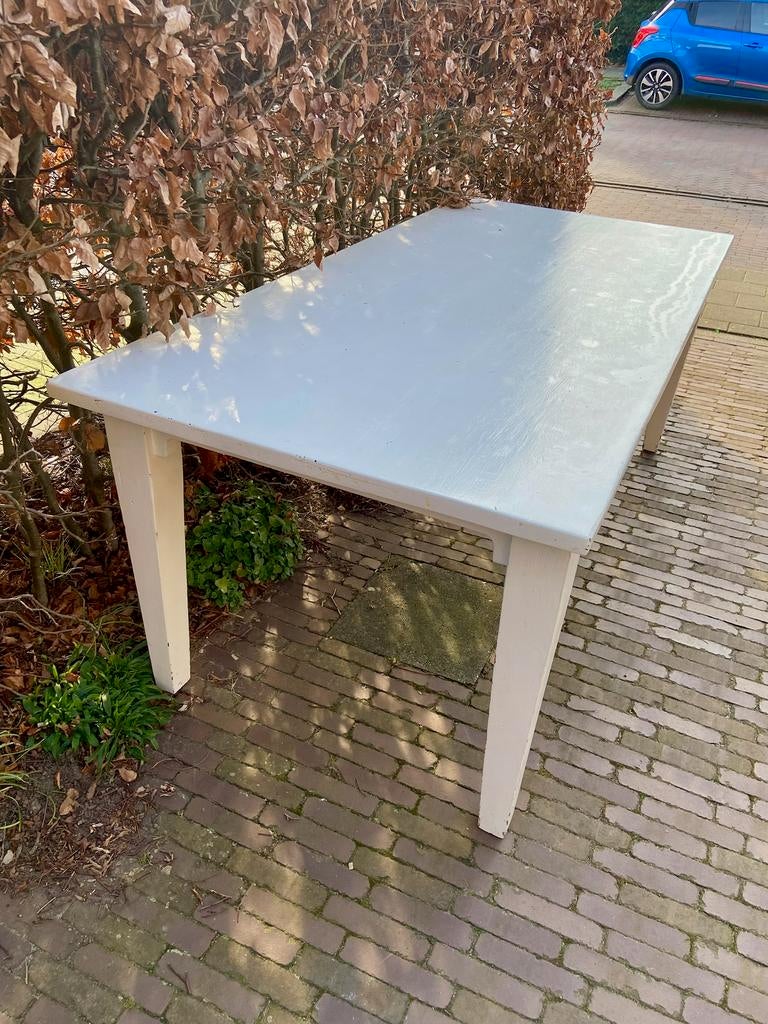 GRATIS op te halen - houten eettafel, Huis en Inrichting, Tafels | Eettafels, Ophalen, Gebruikt, Eikenhout, 200 cm of meer