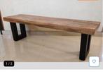 Mango houten banken/ eettafelbank bank nieuw!!! In doos., Ophalen, Nieuw, Rechte bank, Minder dan 150 cm