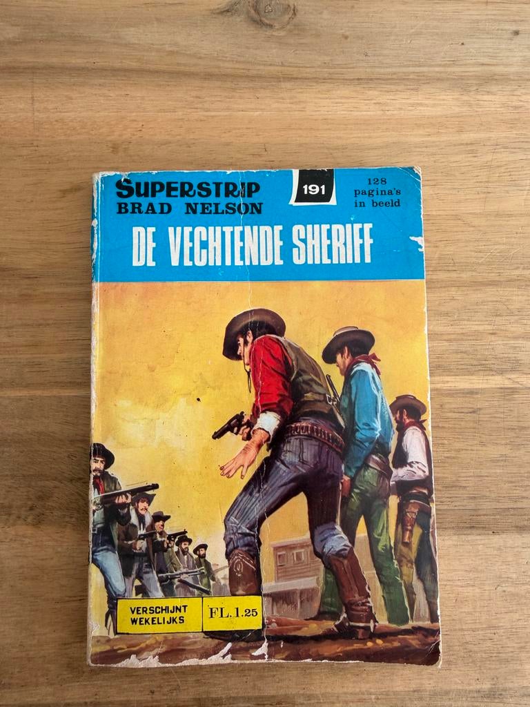 Superstrip 191: De Vechtende Sheriff (1972, pocketformaat), Eén stripboek, Ophalen of Verzenden, Gelezen