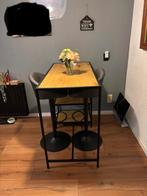 Hoge eettafel met 2 stoelen, Ophalen, Zo goed als nieuw