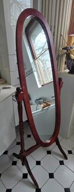 Mooie klassieke Mahonie passpiegel spiegel, Ophalen, Rechthoekig