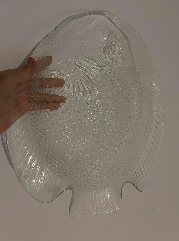 Vintage Arcoroc visschaal, Antiek en Kunst, Antiek | Glas en Kristal, Ophalen