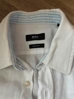 BOSS linnen overhemd zgan M, Ophalen of Verzenden, Zo goed als nieuw, Wit
