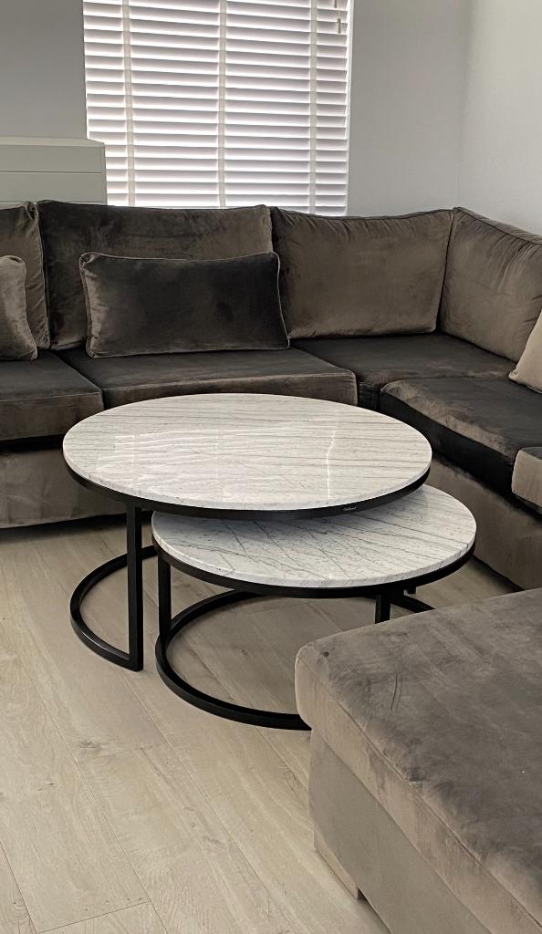 Richmond Lexingston. Salon tafel, Overige materialen, 100 tot 150 cm, Marmer/Modern design, Rond