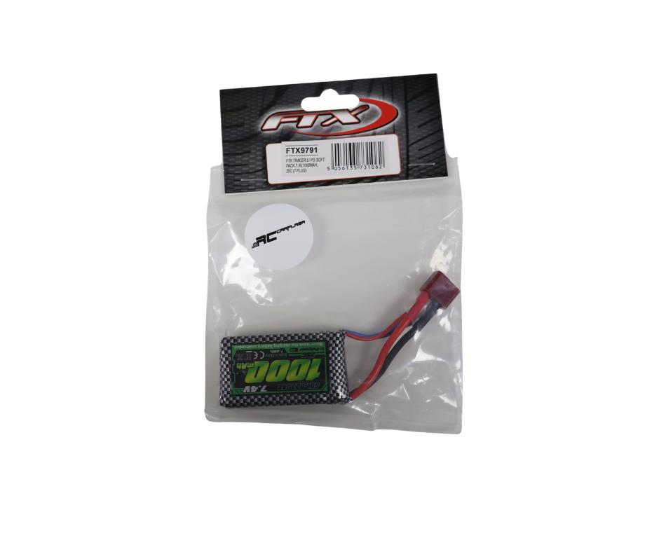 FTX TRACER LI-PO BATTERY SOFT PACK 7.4V,1000MAH,25C FTX9791