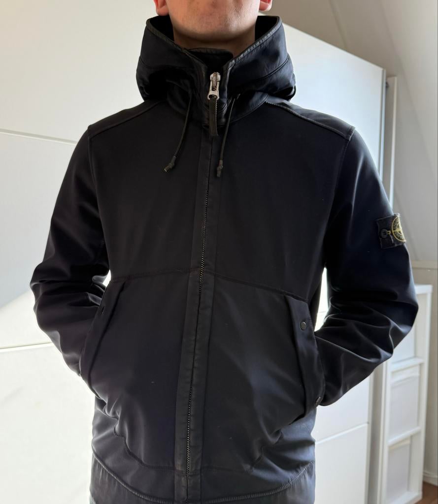 Stone Island Soft Shell R jas, Ophalen of Verzenden, Gedragen, Overige maten, Zwart
