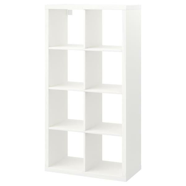IKEA Kallax witte vakkenkast boekenkast met 8 vakken, Huis en Inrichting, Kasten | Boekenkasten, Ophalen, Met plank(en), Gebruikt