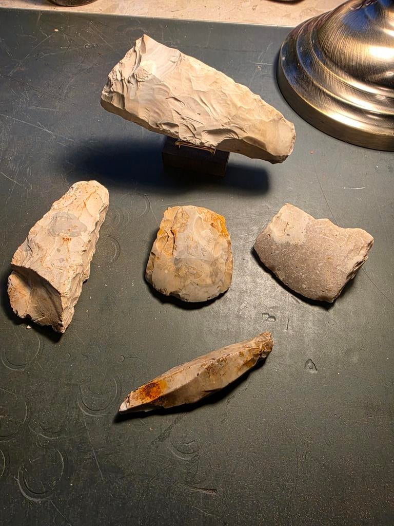 Stenentijdperk bijlen set, Verzamelen, Mineralen en Fossielen, Ophalen of Verzenden