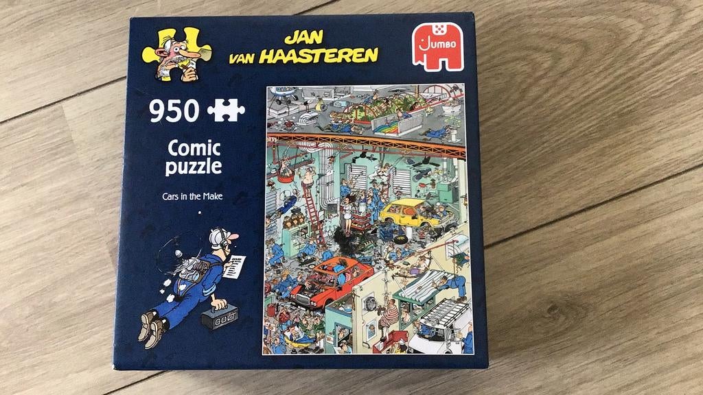Jan van Haasteren Comic Puzzel Autofabriek 950 stuks, Ophalen, 500 t/m 1500 stukjes, Zo goed als nieuw