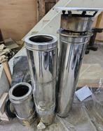 POUJOULAT ROOKKANAAL DUBBELWANDIG houtkachel inbouw veranda, Huis en Inrichting, Kachels, Ophalen, Gebruikt, Houtkachel, Inbouw