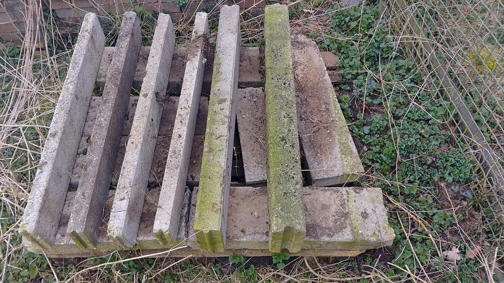 Betonbanden gratis, Tuin en Terras, Tegels en Klinkers, Ophalen, Gebruikt, Beton, Overige typen