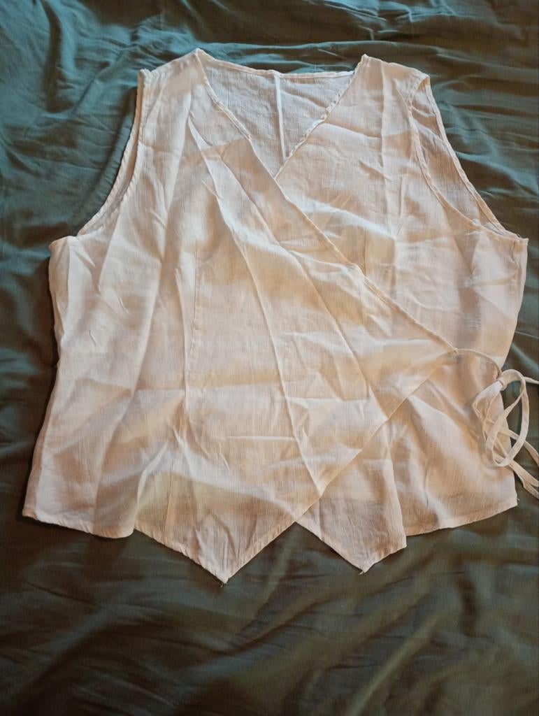 Dames top katoen maat 46/48, Kleding | Dames, Tops, Wit, Maat 46/48 (XL) of groter, Ophalen of Verzenden, Zo goed als nieuw