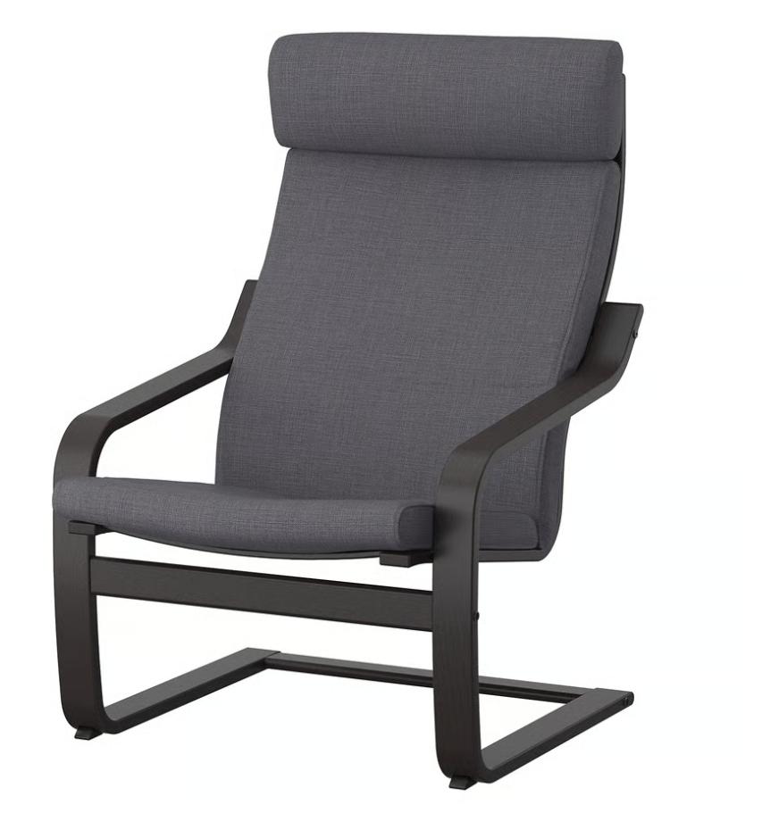 Fauteuil, zwartbruin/Skiftebo donkergrijs, Ophalen, Zo goed als nieuw, Hout, Eén