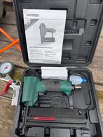 Compressor met haspel, slangen en tracker, Gebruikt, 6 tot 10 bar, Ophalen of Verzenden, 25 tot 100 liter