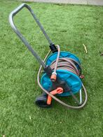 Gardena slanghaspel inclusief slang, Tuin en Terras, Tuinslangen, Ophalen, Gebruikt, Tuinslanghaspel